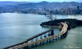 Bay Bridge, Twin Peaks, Yerba Buena Island, San Francisco, California  