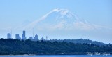 Mount Rainier, Seattle, Space Needle, Golden Garden Park, Washington  