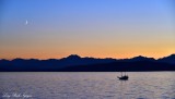 Sunset on Olympic Mountains and Puget Sound, Emma Schmitz Park, West Seattle  