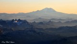 Cascade Mountains in Layers to Mount Rainier Washington 2009 