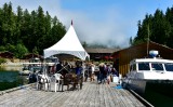 Picnic on the dock Eagle Nook Resort BC Canada   