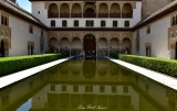 The Arrayanes Courtyard from Comares Tower, Alhambra, Granada 780  