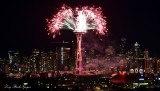 New Year Celebration over Space Needle 2016