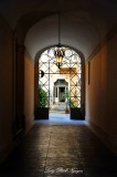 Entrance to courtyard Rome Italy  