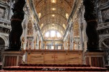 Berninis baldacchino and Altar Madernos nave St Peters Basilica Rome Italy 344  