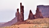 The Totem Pole,and Yei Bi Chei Monument Valley Navajo Tribal Park Arizona 748  