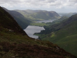 View down Buttermere and Crummock Water