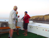 Before breakfast on the top deck