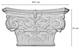 Ko 27<br>Korintisches Kapitell<br>passend fr 27 cm Pilaster