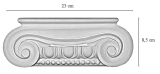 Io 14<br>Ionisches Kapitell<br>passend fr 14 cm Pilaster