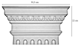 Ka 35<br>Kapitell<br>passend fr 35 cm Pilaster