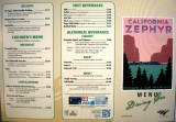 Typical Dining Car Menu -- front