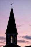 Church Steeple & Bell at Sunset