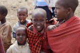 Maasai kids making faces for the camera