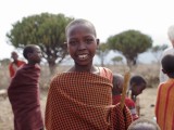 Maasai kids making faces for the camera