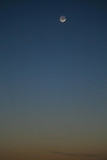 Earthshine over Venus