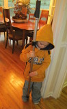 Adjusting tripod -- about to take pictures.