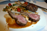 Dinner at Le Bistro, Rack Of Lamb,Rare