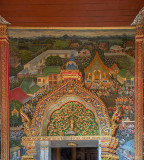 Wat Rong Sao Wihan Luang Door Lintel and Entrance Painting (DTHLU0153)