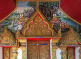 Wat Chang Si Phra Ubosot Entrance Painting and Door Lintels (DTHLU0256)