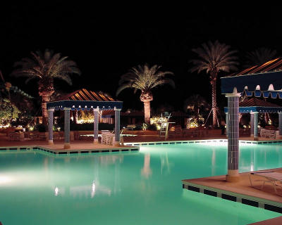 Evening at the Beau Rivage Pool