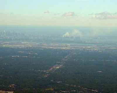 From the air, apx 20 miles out, Saturday, Sept 15, 2001
