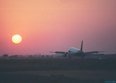 Airtours, A320, at sunset
