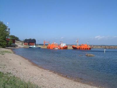 Orrengrund harbour from the east