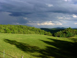 View to the SE from front porch of Fox Hill Inn as evening Sun paints its shadows across the landscape