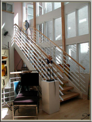 ....or here--gallery stairs.