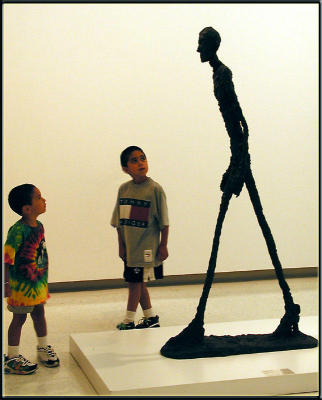 Two Kids & Giacometti (humor, children, boys)