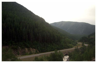 Mountains from train
