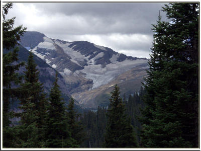 Closer view of Jackson Glacier