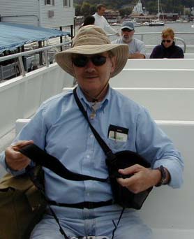 Ron on whale watch trip