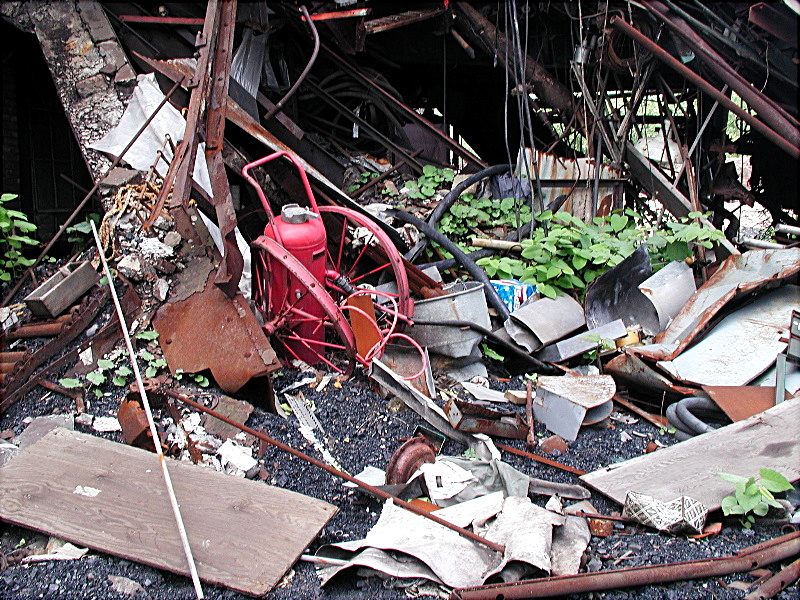 Flotsam & jetsam of industry (trash, garbage)