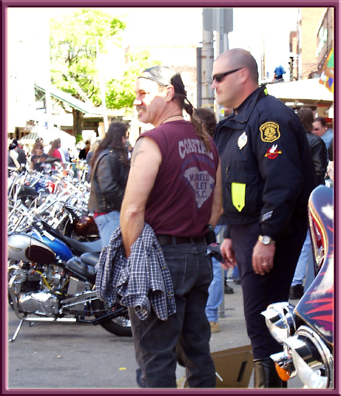 Pittsburghs Finest & a Friend (biker, motorcycle, police, cop, )