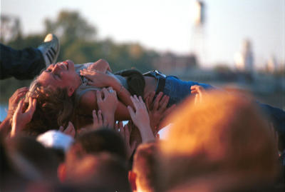 tranquil crowd surf girl