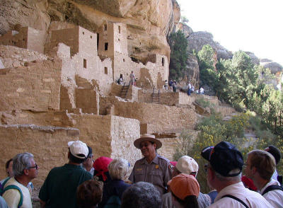 A village under the cliff