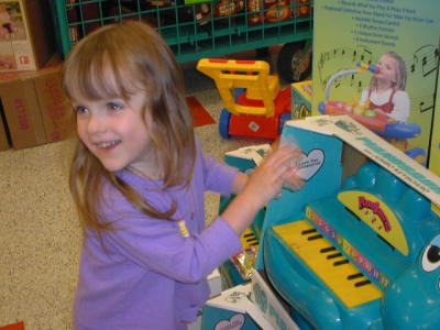 Taya in toyshop