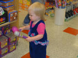 Kaelyn in toyshop