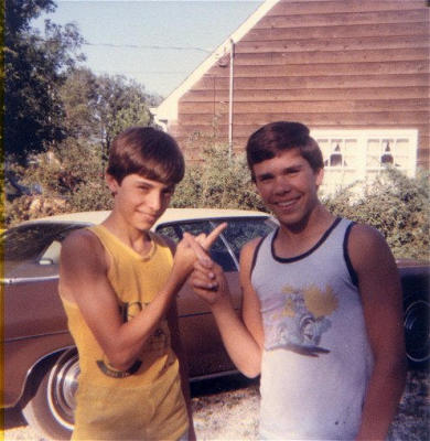 Me and Tim after haircuts (1977)