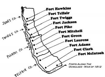 Forts Along The Ocmulgee River - War of 1812