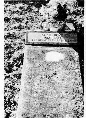 Susie Boyd - First Grave At Blockhouse - 1819