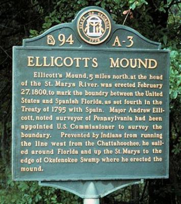Historical Marker For Ellicott's Mound