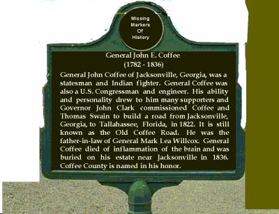 General John E. Coffee Built Coffee Road