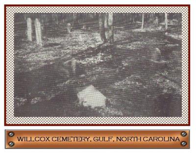 Willcox Cemetery, Gulf, Deep River, North Carolina