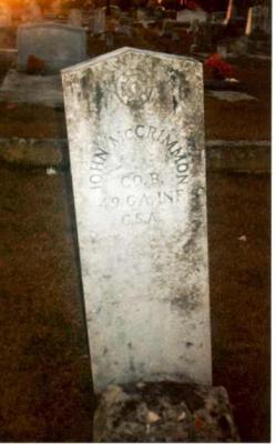 Sgt. John McCrimmon's Grave at Blockhouse Church Cemetery