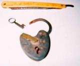 Gen. Mark Willcoxs Straight Razor And Lock And Key