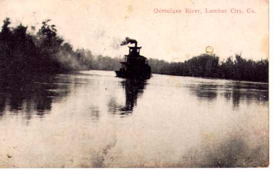Steamboat Near Lumber City - Postcard Was Dated 1911
