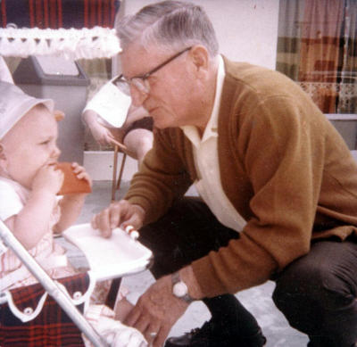 Jonathon Liney And His Grandfather Robert Devine, 1971